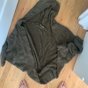 Free People hooded shawl sweater